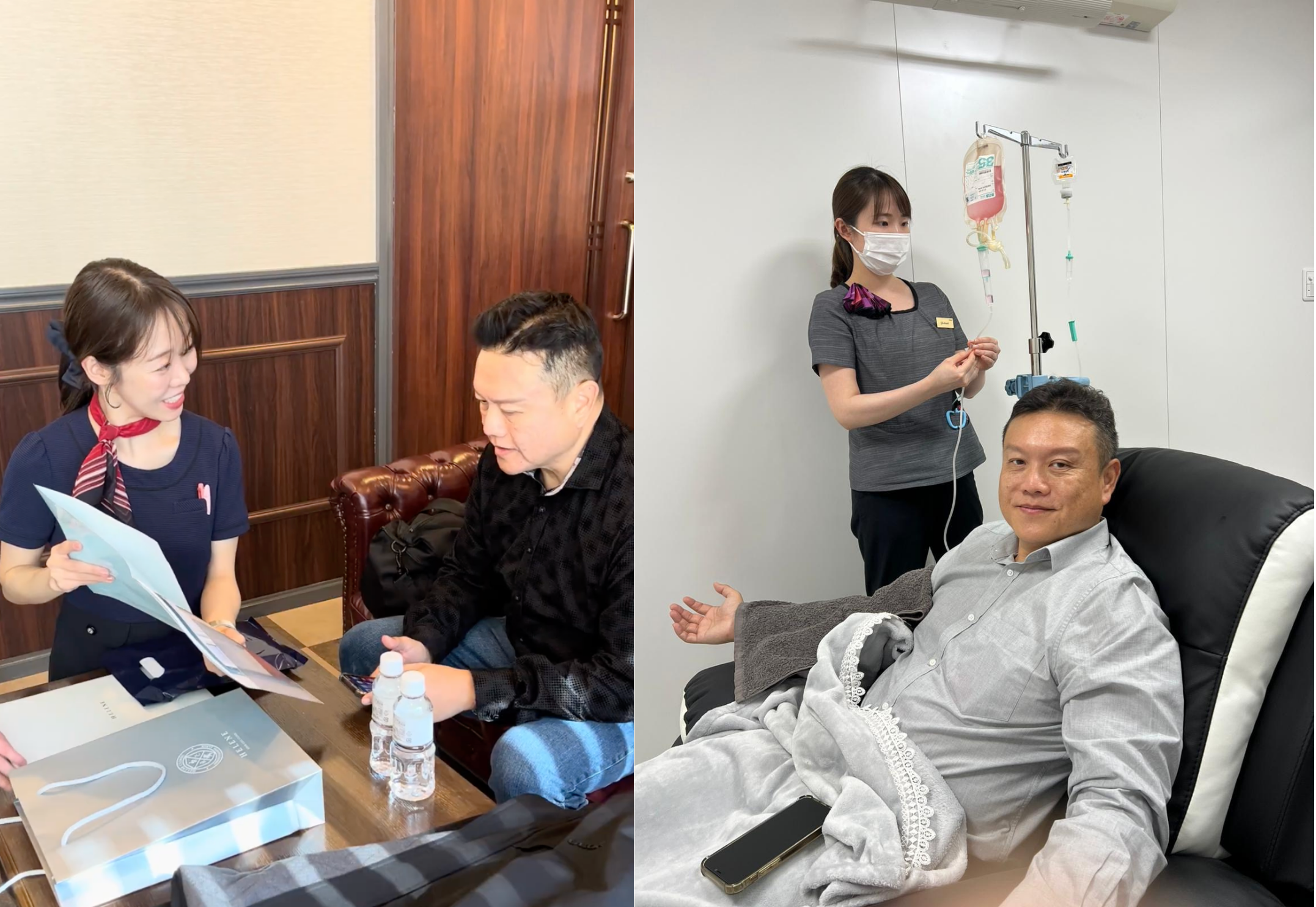 Consultation and stem cell infusion at Helene Clinic, Tokyo